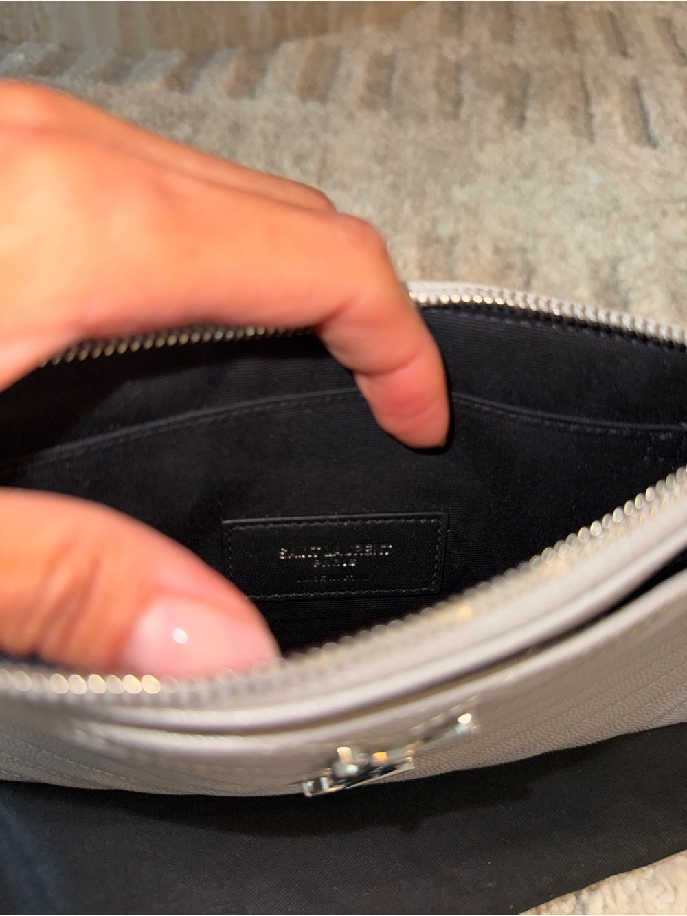 Saint Laurent Grey Pouch - Picture 5 of 8
